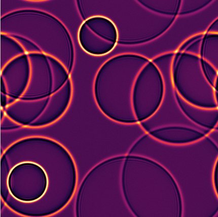 Sample render of Maxwell-Cattaneo heat, preset Sparks