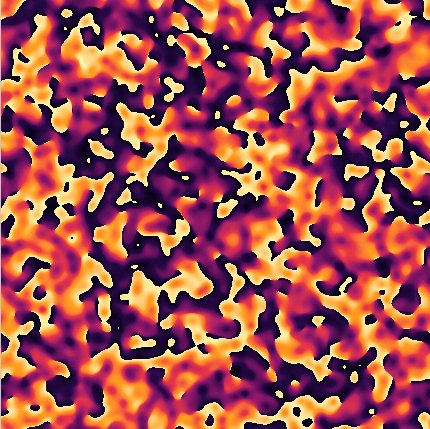 Sample render of Complex Ginzburg-Landau, preset Spiral chaos