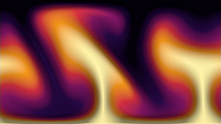 Sample render of Rayleigh-Bénard, preset Plumes