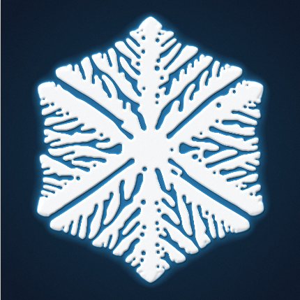 Sample render of Dendritic Growth, preset Snowflake