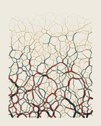 Force Chains: Arching on high friction preset render