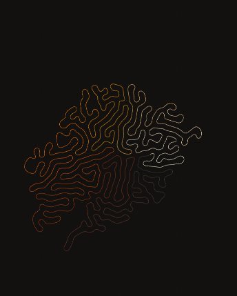 Sample render of Differential Growth, preset Coral