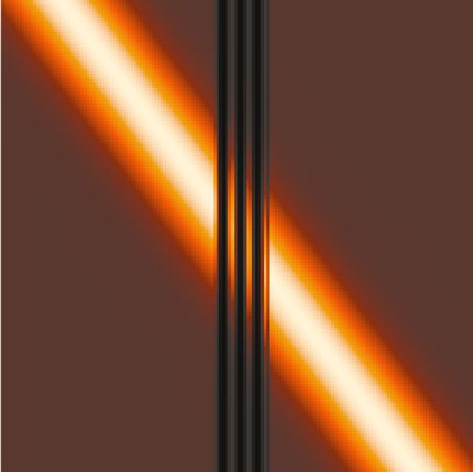 Sample render of Klein Tunnel, preset Normal incidence