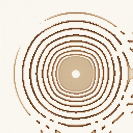 Sample render of Liesegang Rings, preset Concentric rings