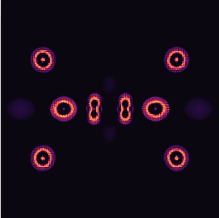Artificial Life: Flow Lenia preset render