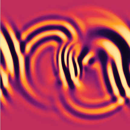 Sample render of Maxwell FDTD, preset Dielectric disk