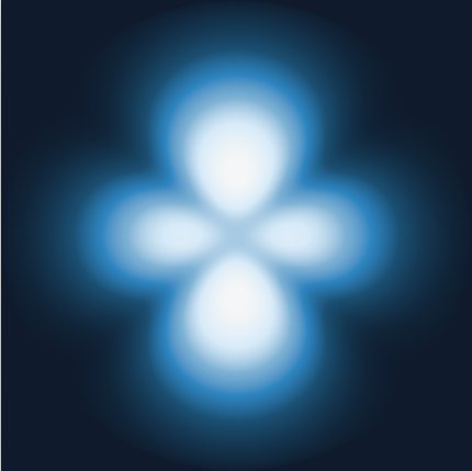 Sample render of Hydrogen orbitals, preset 3d z² torus