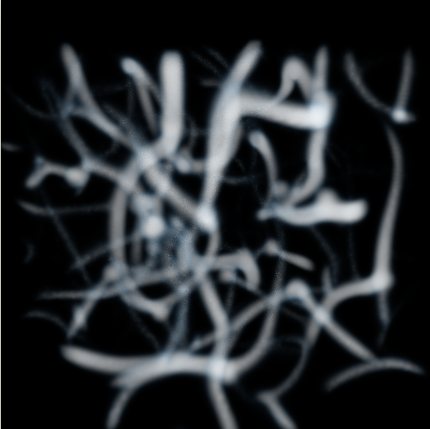 Sample render of Physarum 3D, preset Cosmic web