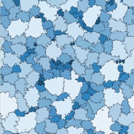 Foam & Grains: Colored by area preset render