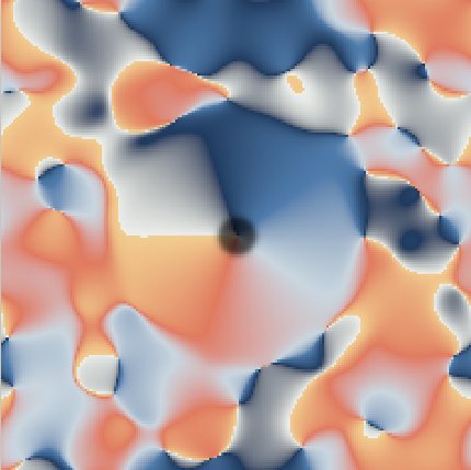 Sample render of Magnetic Skyrmions, preset Neel skyrmion