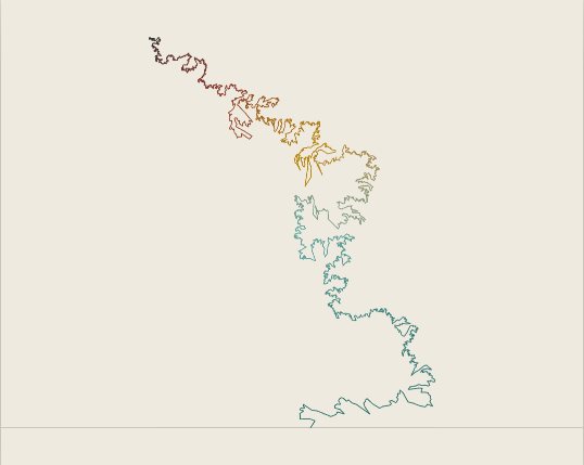 Schramm-Loewner Evolution: Level line, κ = 4 preset render