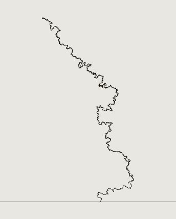 Schramm-Loewner Evolution: Loop-erased walk, κ = 2 preset render