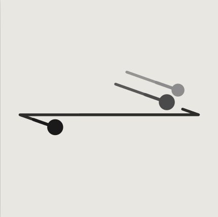 Equal-pair three-vortex collapse: Log spiral preset render