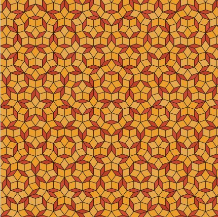 Sample render of Aperiodic Tilings, preset Penrose rhombs