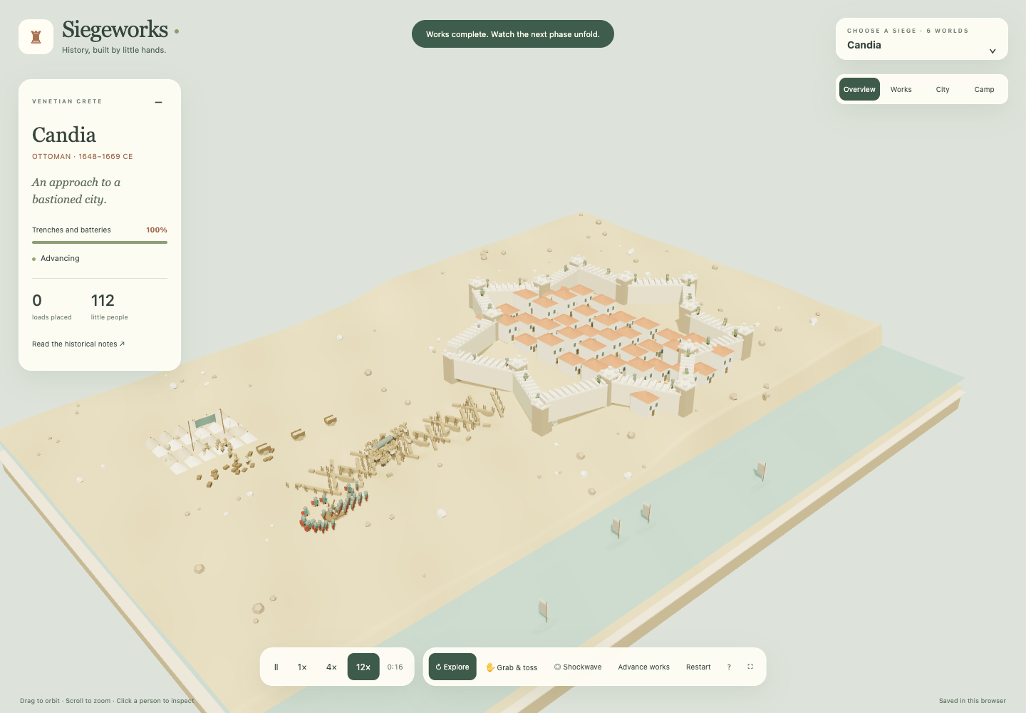 Candia siege, an original procedural miniature in Siegeworks