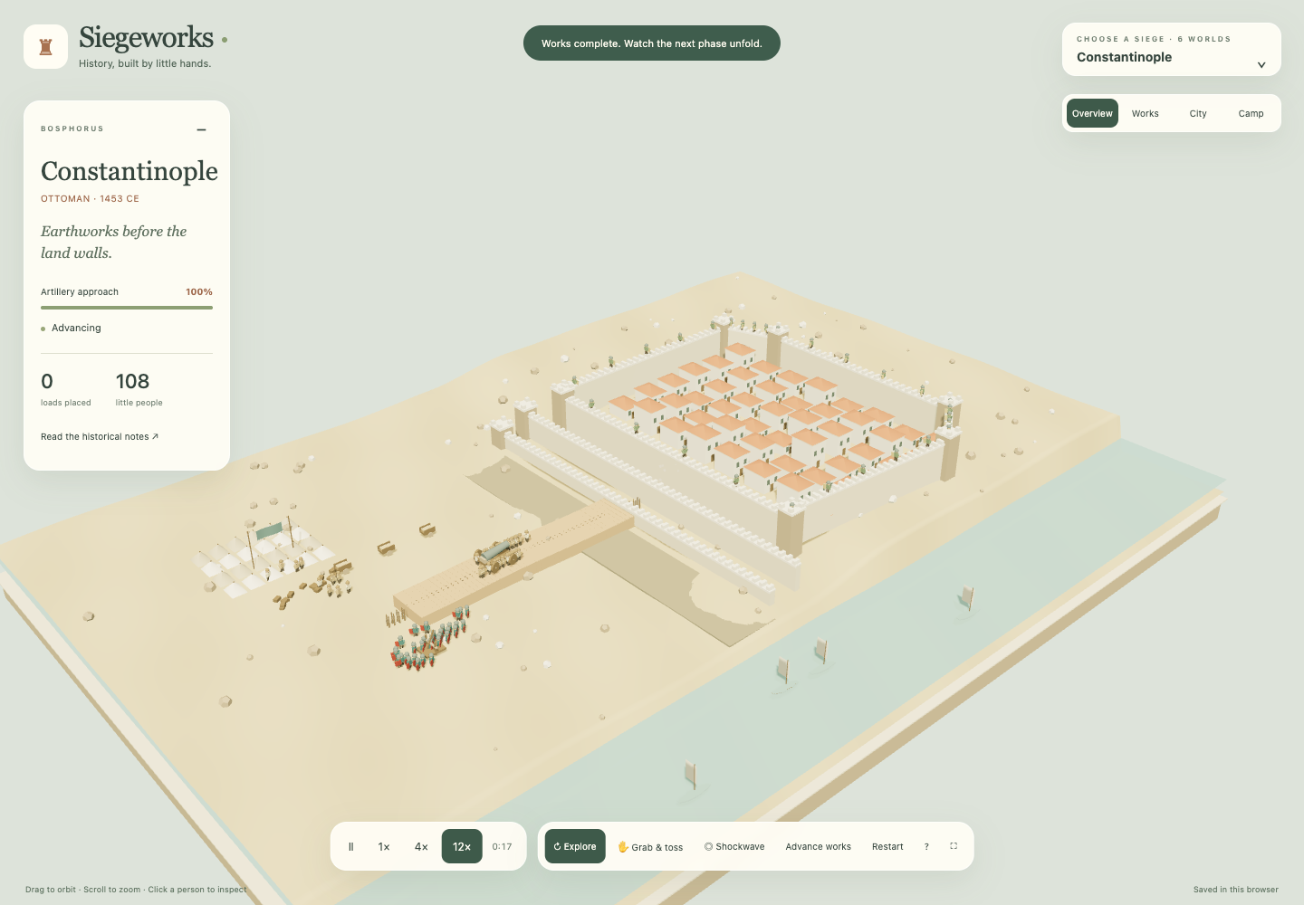 Constantinople siege, an original procedural miniature in Siegeworks