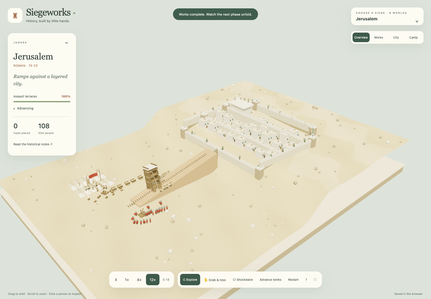 Jerusalem siege, an original procedural miniature in Siegeworks